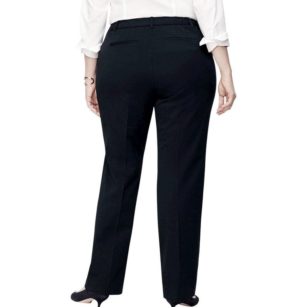 Talbots NWT Black Refined Bi-Stretch Barely Boot Pants Curvy Fit Womens Size 26W
